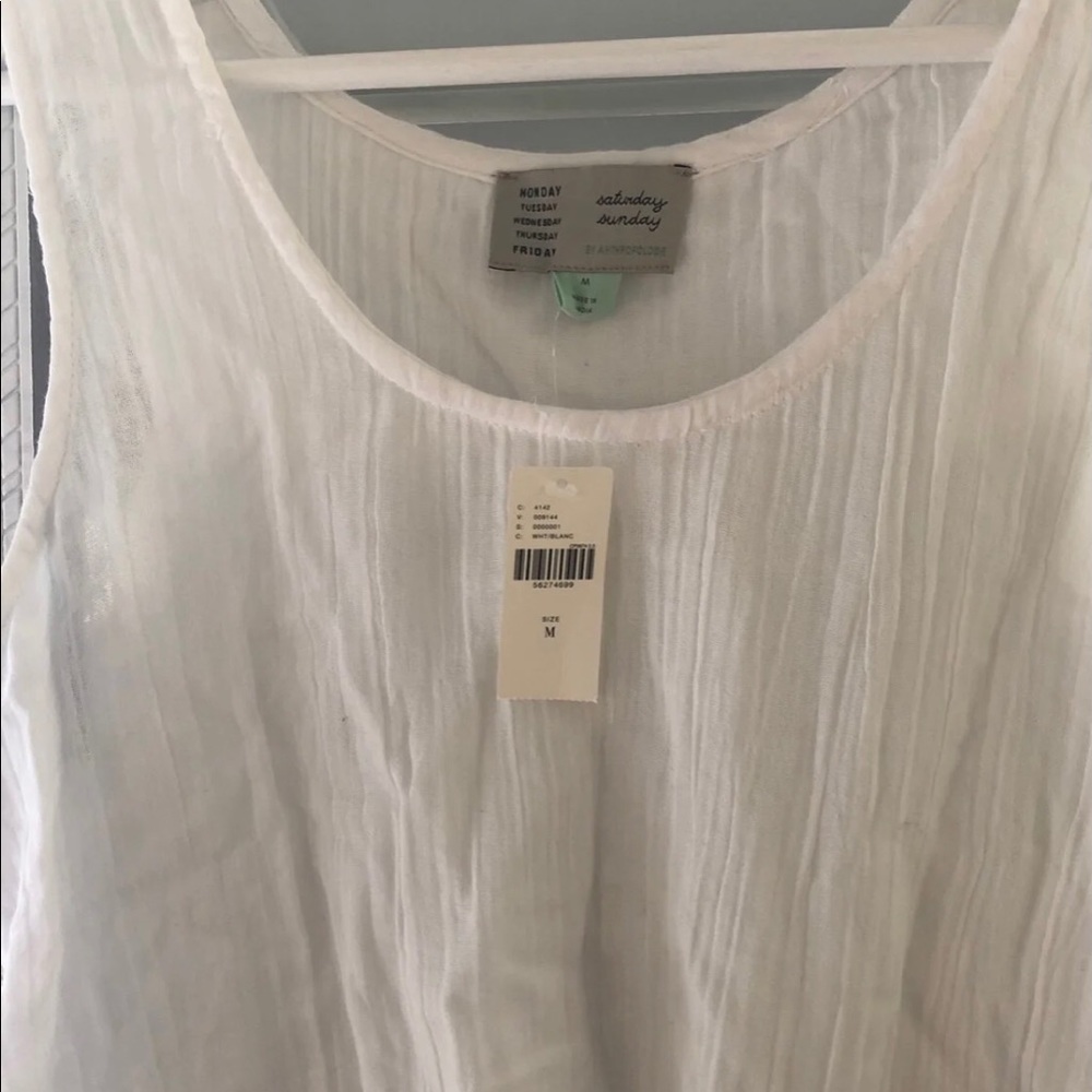 Anthropologie white tank